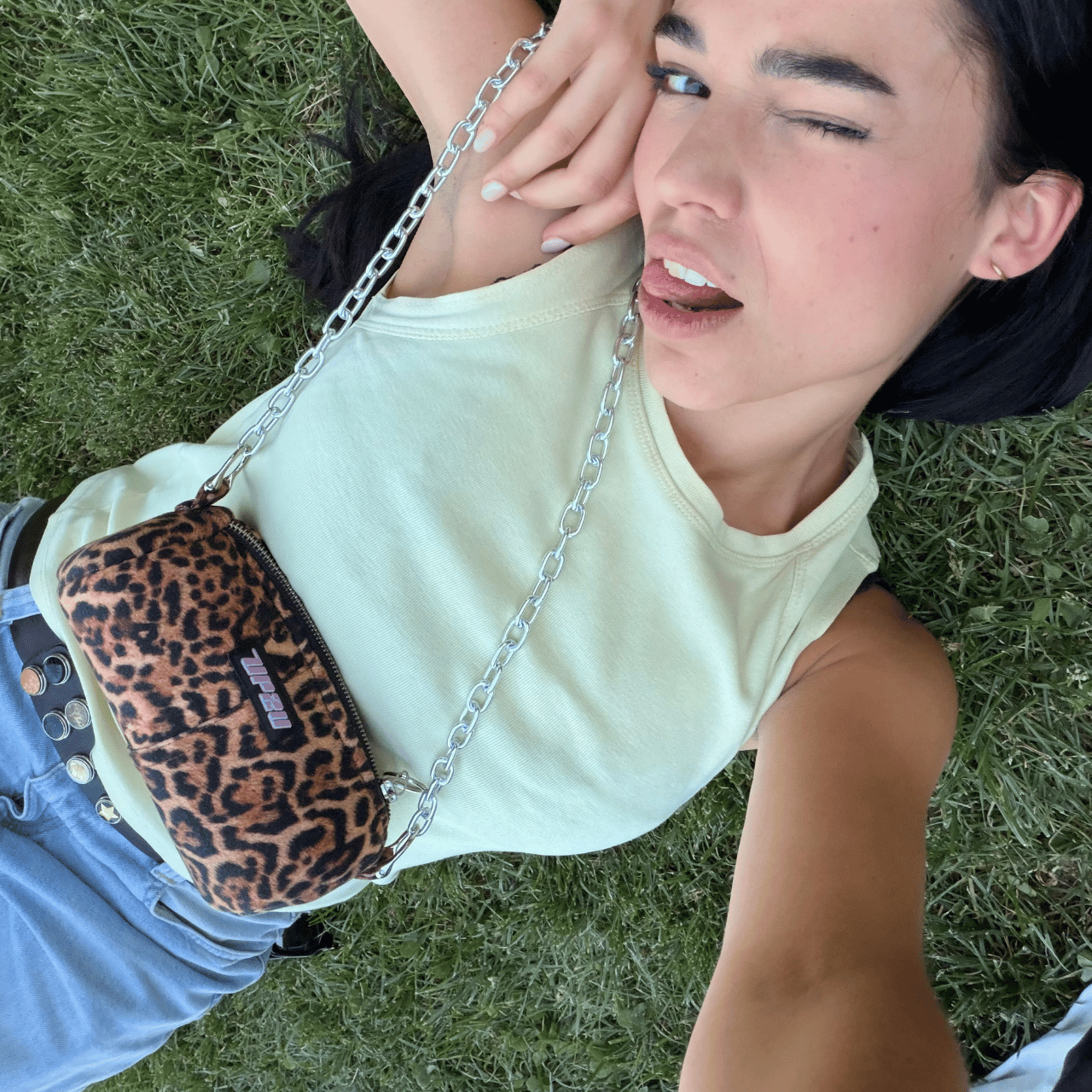 Brown leopard mini bag