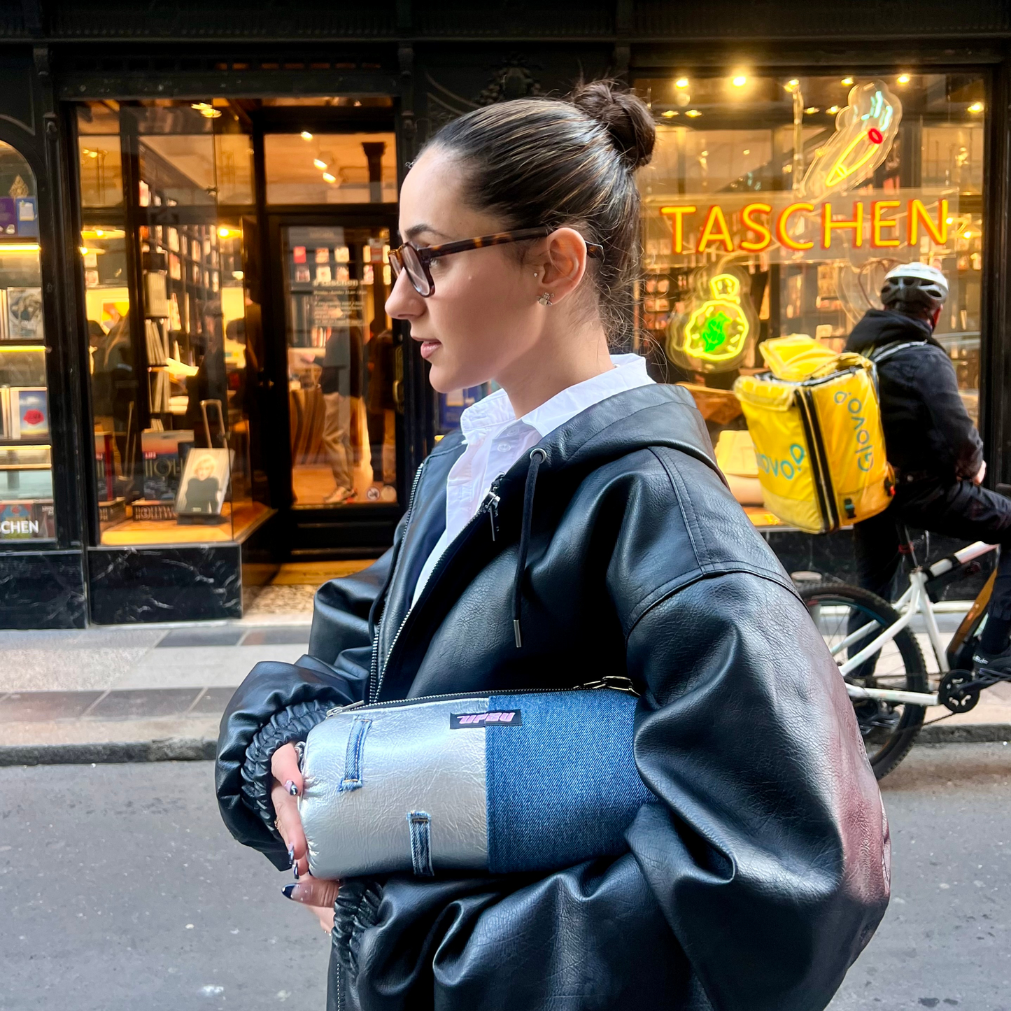 Denim Silver bag