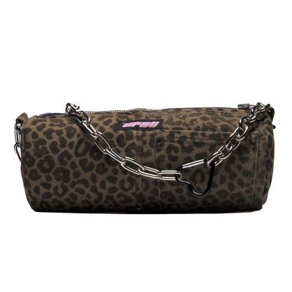 Bolso de hombro de leopardo con cadena  de UP2Bags, creación sostenible y handmade en Spain.